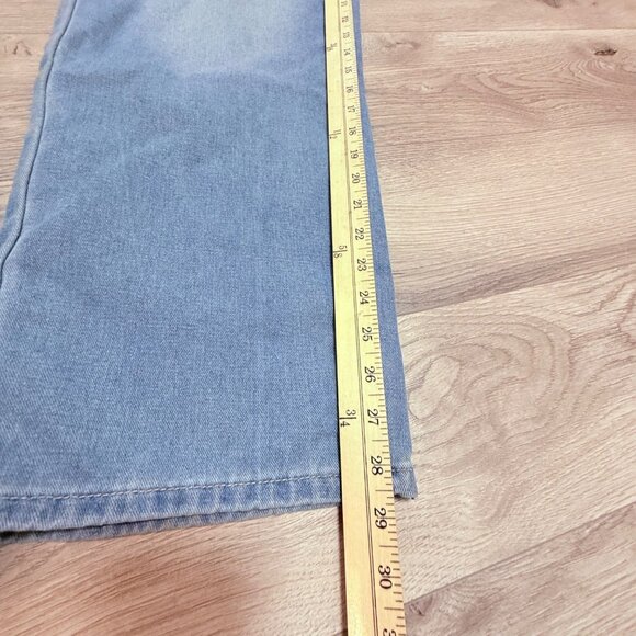 Dazy Womens Wide Leg Denim Bib Overalls Size L Blue Jean Farmcore Garden Faded - Picture 12 of 15